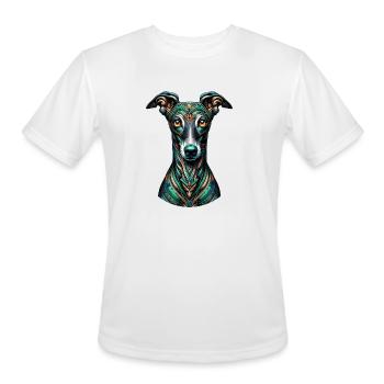 Mandala Art Italian Greyhound Italian - Men's Moisture Wicking Performance T-Shirt - white - Front - Jackson (183cm)