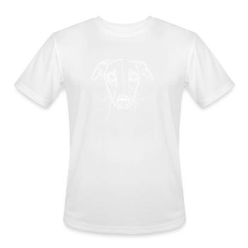 Line Art Italian Greyhound Italian - Men's Moisture Wicking Performance T-Shirt - white - Front - Jackson (183cm)