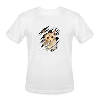 Cat Scratch Claws out, love in - Men's Moisture Wicking Performance T-Shirt - white - Front - Jackson (183cm)