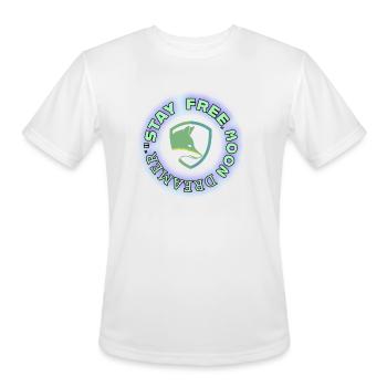 Stay Free Moon Dreamer | phozos | phrase - Men's Moisture Wicking Performance T-Shirt - white - Front - Jackson (183cm)