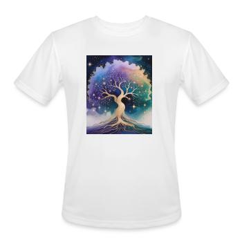 Symmetry of Chaos - Men's Moisture Wicking Performance T-Shirt - white - Front - Jackson (183cm)