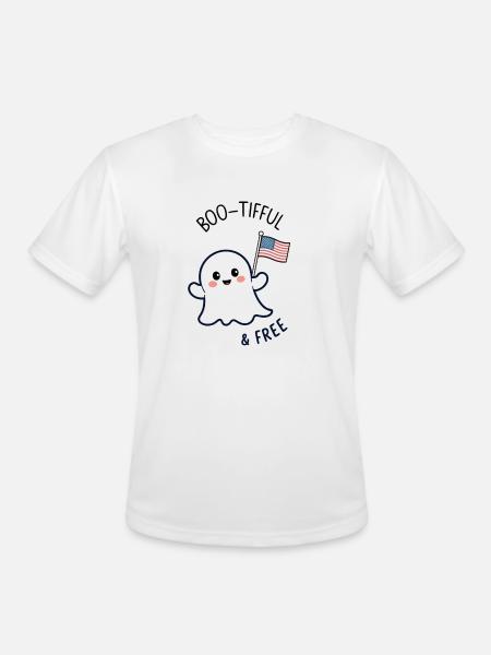 Ghost - 4th of july - Men's Moisture Wicking Performance T-Shirt - white