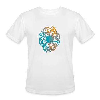Biomorphic Mandala Desert Mirage Art - Men's Moisture Wicking Performance T-Shirt - white - Front - Jackson (183cm)