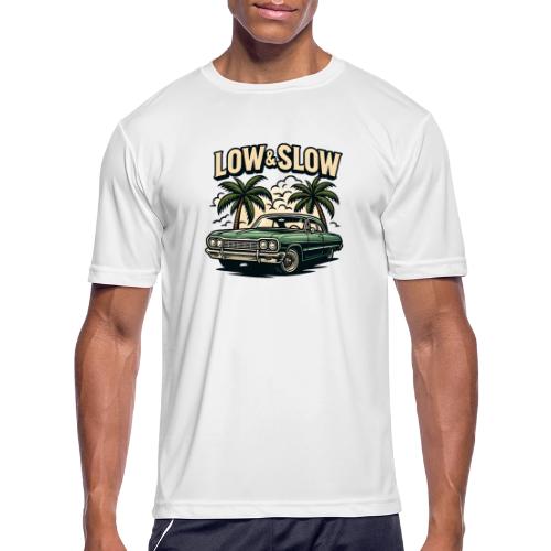 Classic Lowrider Car | Low & Slow Retro T-Shirt - Men's Moisture Wicking Performance T-Shirt