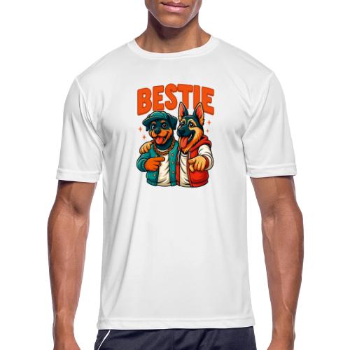 Hip Hop Dog Besties Shirt for Friends & Pet Lovers - Men's Moisture Wicking Performance T-Shirt