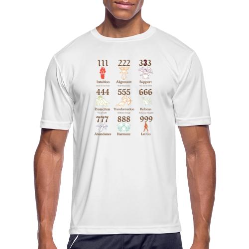 Mystic Angel Numbers Spiritual Symbols on Gildan - Men's Moisture Wicking Performance T-Shirt