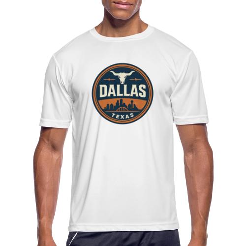 Vintage Dallas Texas Western Skyline Retro Cowboy - Men's Moisture Wicking Performance T-Shirt