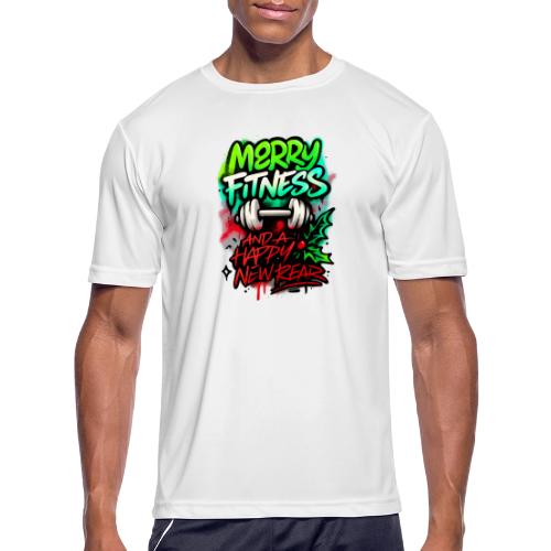Merry Fitness Christmas Gym Humor - Men's Moisture Wicking Performance T-Shirt