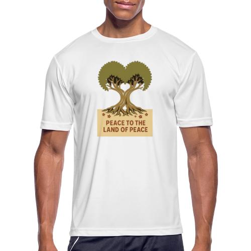 Peace To The Land Of Peace Tree Heart - Men's Moisture Wicking Performance T-Shirt