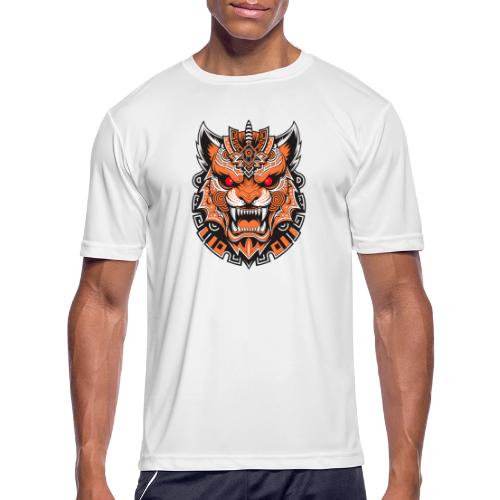 Tribal Demon Wolf Mask - Men's Moisture Wicking Performance T-Shirt