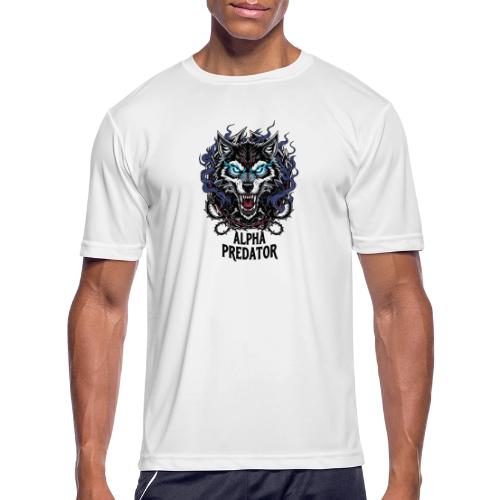 Alpha Predator Wolf Fierce Neon Eyes - Men's Moisture Wicking Performance T-Shirt