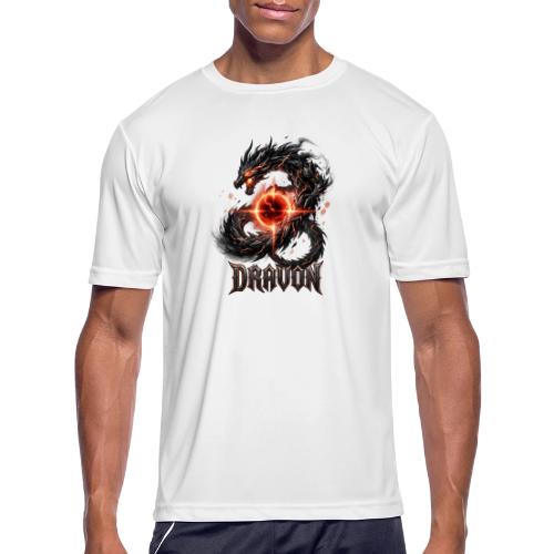 Dravon Fire Dragon Dark Fantasy Graphic T-Shirt - Men's Moisture Wicking Performance T-Shirt