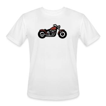 Ride Fast Badge Logo - Men's Moisture Wicking Performance T-Shirt - white - Front - Jackson (183cm)