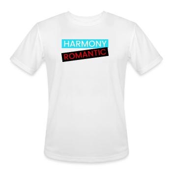 Harmony Romance Typography - Men's Moisture Wicking Performance T-Shirt - white - Front - Jackson (183cm)