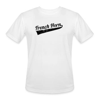 French Horn - Men's Moisture Wicking Performance T-Shirt - white - Front - Jackson (183cm)