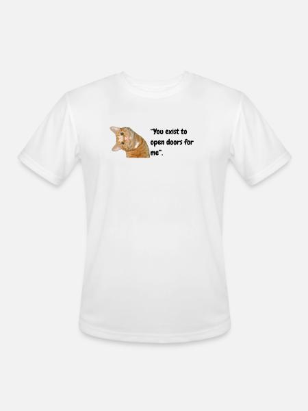 Peekaboo Orange Tabby - Men's Moisture Wicking Performance T-Shirt - white