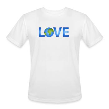 Earth Love Embrace - Men's Moisture Wicking Performance T-Shirt - white - Front - Jackson (183cm)