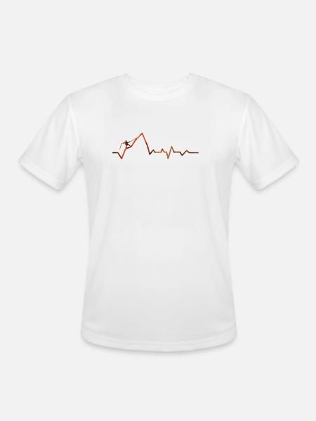 Mountain Pulse Sunset - Men's Moisture Wicking Performance T-Shirt - white