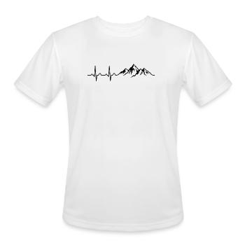 Heartbeat of the Mountains - Men's Moisture Wicking Performance T-Shirt - white - Front - Jackson (183cm)