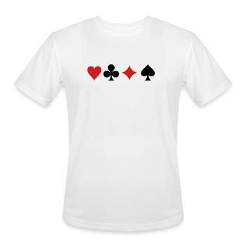 New Style Collection Cards symbols - Men's Moisture Wicking Performance T-Shirt - white - Front - Jackson (183cm)