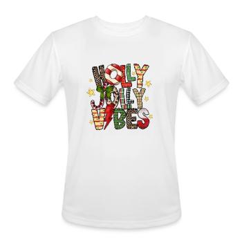 Holly Jolly Vibes - Men's Moisture Wicking Performance T-Shirt - white - Front - Jackson (183cm)