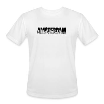 Amsterdam Holland Netherlands silhouette vacation  - Men's Moisture Wicking Performance T-Shirt - white - Front - Jackson (183cm)