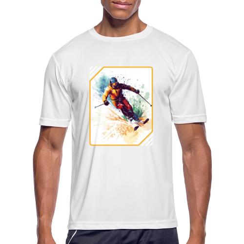 Winter Skiing Escape - Men's Moisture Wicking Performance T-Shirt