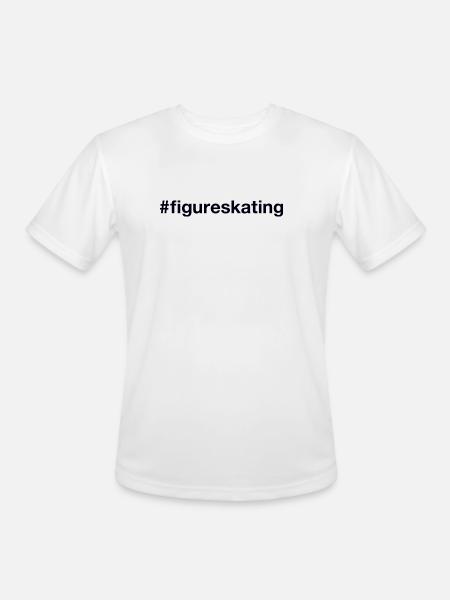 Figure Skating - Men's Moisture Wicking Performance T-Shirt - white