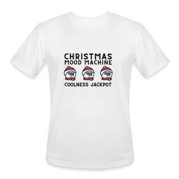 CHRISTMAS SLOT MACHINE - Men's Moisture Wicking Performance T-Shirt - white - Front - Jackson (183cm)