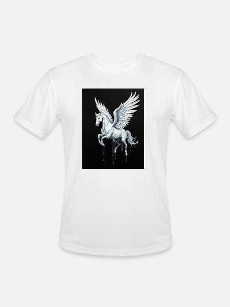 Celestial Pegasus - Men's Moisture Wicking Performance T-Shirt - white