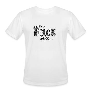 Fuck Sake - Men's Moisture Wicking Performance T-Shirt - white - Front - Jackson (183cm)