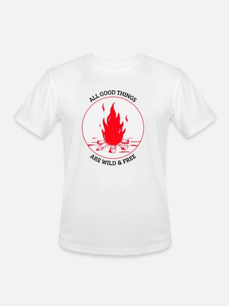 Bonfire in the wild - Men's Moisture Wicking Performance T-Shirt - white