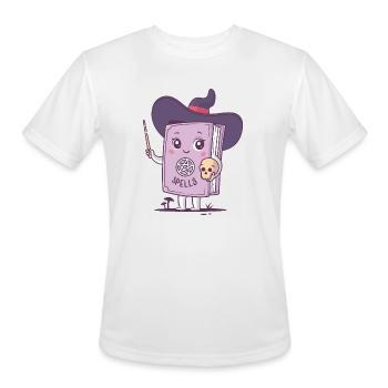 Book Of Spells Book Lovers - Men's Moisture Wicking Performance T-Shirt - white - Front - Jackson (183cm)