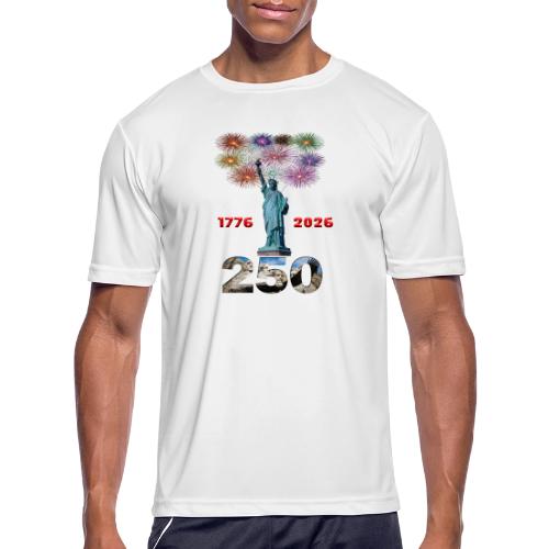 1776 - 2026 | 250 Years USA | Fireworks - Men's Moisture Wicking Performance T-Shirt