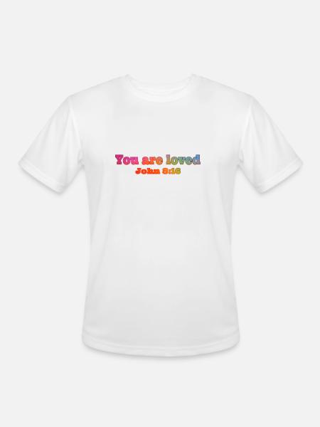 John - Men's Moisture Wicking Performance T-Shirt - white