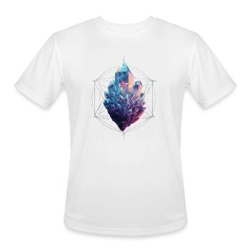 Crystal Prism in Geometric Frame - Men's Moisture Wicking Performance T-Shirt - white - Front - Jackson (183cm)