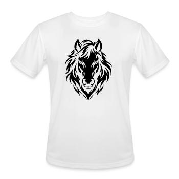 Black Horse - Men's Moisture Wicking Performance T-Shirt - white - Front - Jackson (183cm)