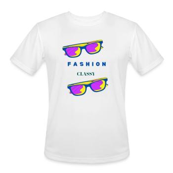 Fashion Glasses - Men's Moisture Wicking Performance T-Shirt - white - Front - Jackson (183cm)