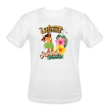 Summer paradise - Men's Moisture Wicking Performance T-Shirt - white - Front - Jackson (183cm)