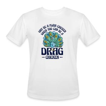 Peacock Positivity Drag Peacock Fan Inspirational - Men's Moisture Wicking Performance T-Shirt - white - Front - Jackson (183cm)