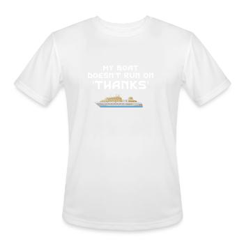 My Boat Doesn't Run On Thanks Funny Boat Captain Y - Men's Moisture Wicking Performance T-Shirt - white - Front - Jackson (183cm)