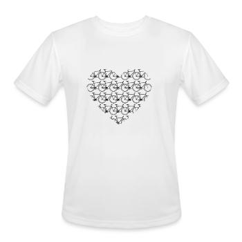 bicycle bicycles heart - Men's Moisture Wicking Performance T-Shirt - white - Front - Jackson (183cm)