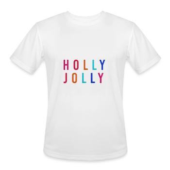 Holly Jolly Christmas Party - Men's Moisture Wicking Performance T-Shirt - white - Front - Jackson (183cm)