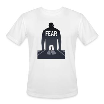Facing Fear – Overcoming Inner Darkness - Men's Moisture Wicking Performance T-Shirt - white - Front - Jackson (183cm)