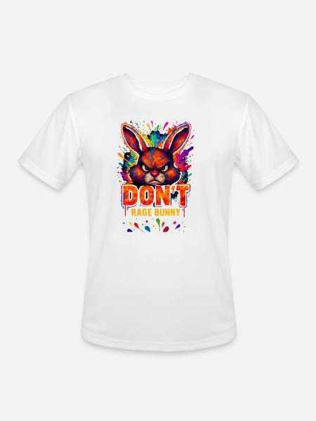 Rage_Bunny - Men's Moisture Wicking Performance T-Shirt - white