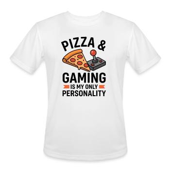 Pizza Arcade Pixel Joy - Men's Moisture Wicking Performance T-Shirt - white - Front - Jackson (183cm)