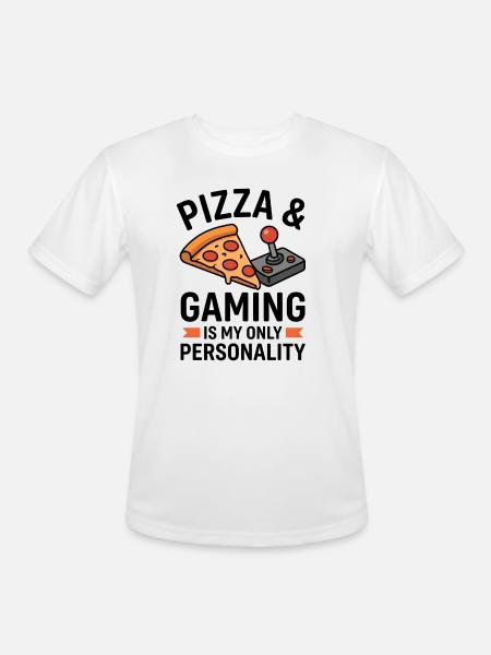 Pizza Arcade Pixel Joy - Men's Moisture Wicking Performance T-Shirt - white