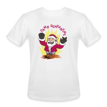Fat Santa - Men's Moisture Wicking Performance T-Shirt - white - Front - Jackson (183cm)