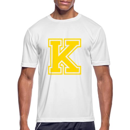 Letter k – Capital Athletic Alphabet Monogram - Men's Moisture Wicking Performance T-Shirt