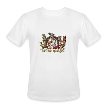 Joy To The World - Men's Moisture Wicking Performance T-Shirt - white - Front - Jackson (183cm)